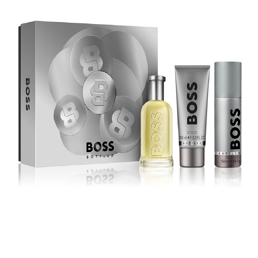 BOSS BOTTLED EDT 100ML + SG 100ML + DEO STICK 75MLwoda toaletowa + dezodorant w sztyfcie + żel pod prysznic
